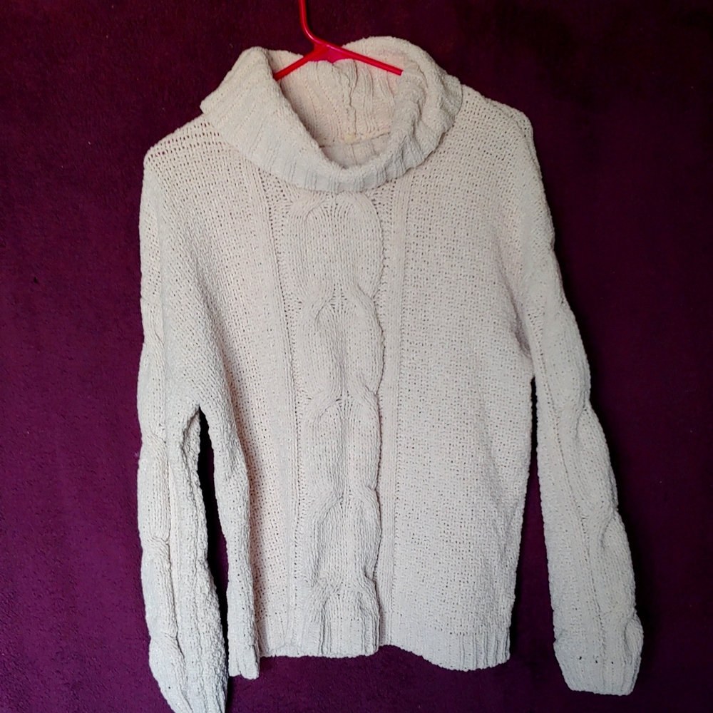 Seven7 Very Light Tan Small Sweatler